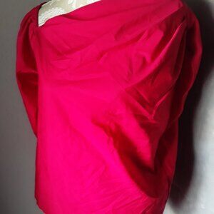New Celmia lovely cherry red asymmetrical off shoulder lightweight top size XL